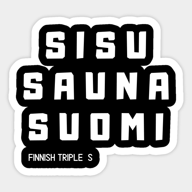 Sisu, Sauna, Suomi, Finnish Triple S Finnish spirit Sticker by NordicLifestyle